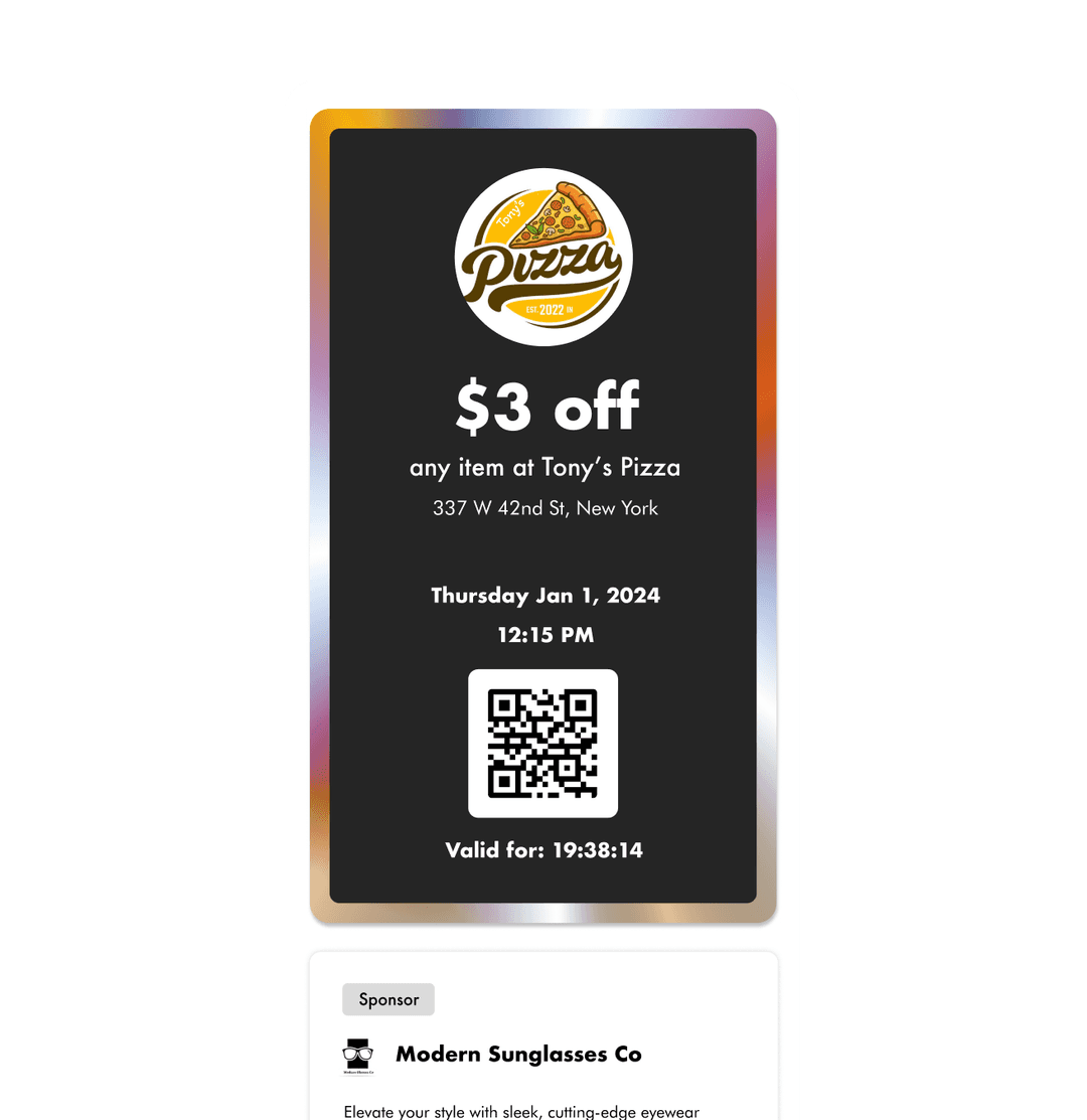 QR code for discount
